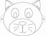 Mask Cat Coloring Funny Chat Masque Printable Pages sketch template