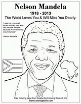Coloring Pages Africa Mandela Nelson Kids Activities History Sheets Coloringbook Books Popular Prize Coloringhome Nobel sketch template