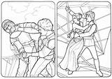 Jedi Rancor Fighting sketch template
