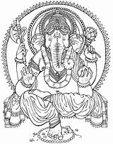 Ganesha Coloring Ganesh Drawing Lord Buddha Pages Colouring Tattoo Clipart Drawings Painting Paintings Elephant Draw Outline Sketch Hindu Cliparts God sketch template