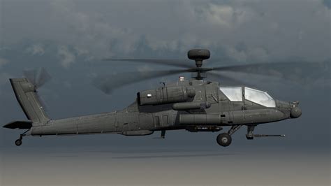 3d Ah 64d Apache Longbow Helicopter Model