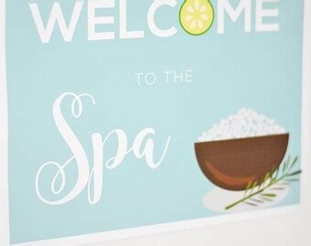 spa party printable pedicure station instant  home