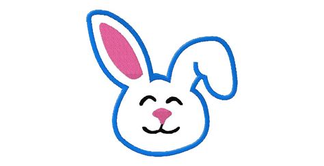 bunny face outline clipart