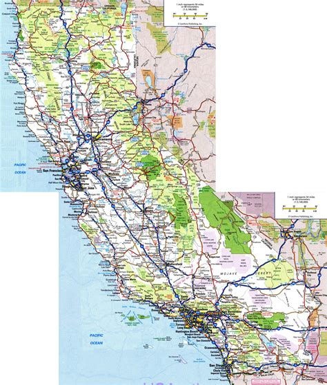detailed map  california usa