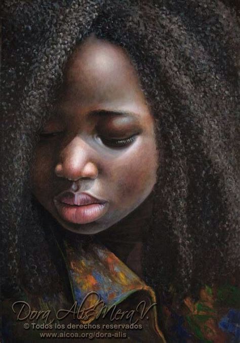 55 Amazing Black Hair Art Pictures And Paintings Natural