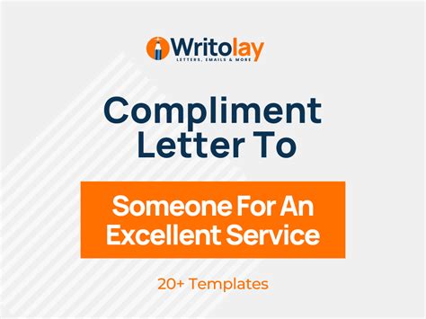 sample letter  compliment    excellent service writolay