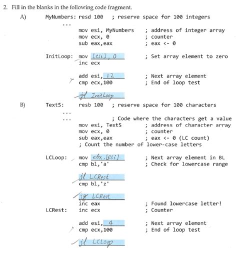 Solved Assembly Language Nasm X86 Some Of The Answers Are