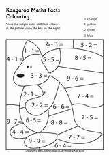 Maths Colouring Facts Kangaroo Become Member Log sketch template