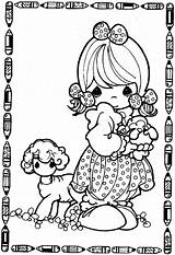 Precious Moments Coloring Pages Girl Sheep Shepherdess Coloringbook4kids Color Kids September Colouring Choose Board sketch template