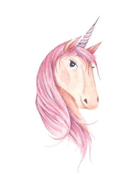 premium vector beautiful unicorn head isolated  white