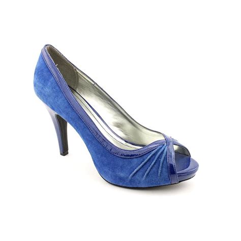 style  bristol womens pump shoes  spicey blue suede pumps clasic heel height high
