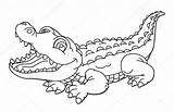 Cocodrilo Colorear Crocodile Alligator Crocodilo Desenho Caricature Pequeño Agaes8080 Alligators sketch template