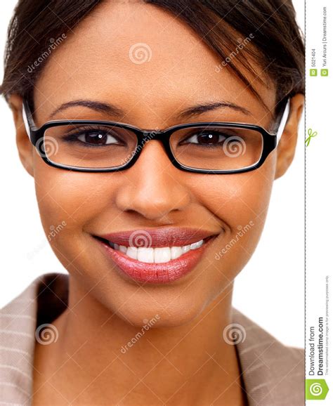 Stock Images Beautiful Business Woman Wearing Glasses