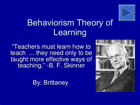 behaviorism theory  learning