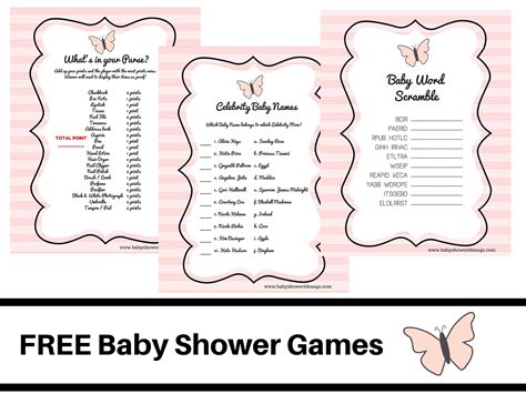 butterfly theme baby shower  printable baby shower games baby word