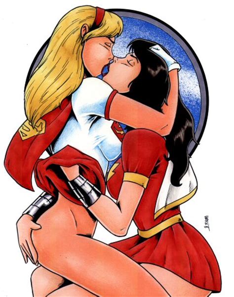 Supergirl Kissing Mary Marvel Justice League Lesbians Superheroes