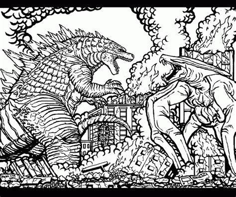 coloring pages  godzilla coloring home