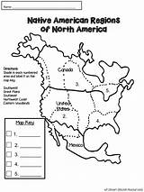 Native American Regions Map Key Coloring North America Grade Eastern 3rd Indians Unit Americans History Americani Nativi Resources Studies Social sketch template