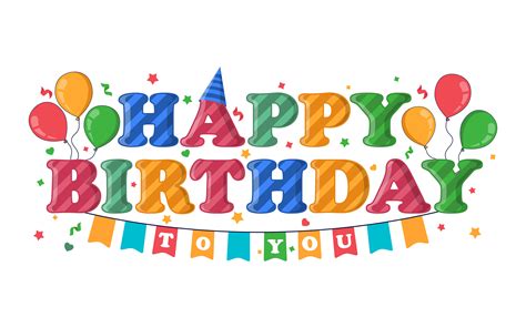 happy birthday typography  balloons graphic  adopik creative