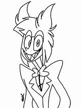 Alastor Lineart Hazbin Hotel Color Might Later sketch template