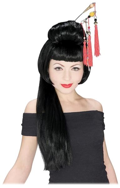 asiatiques perruque de fille chinoise noire perruques noires