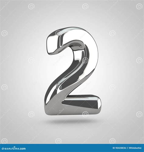 silver number  isolated  white background stock illustration illustration  silver