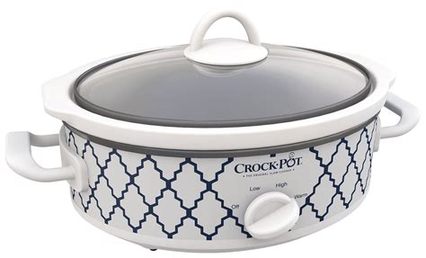 crock pot  quart casserole crock mini oval black white slow cooker