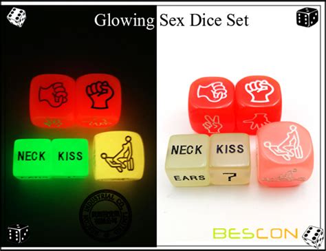 funny sex position glowing dice set for adult couples novelty toys game