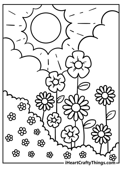 flower garden printable coloring pages  flower site