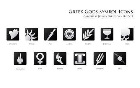 greek gods symbol icons  jeffreydavidson  deviantart