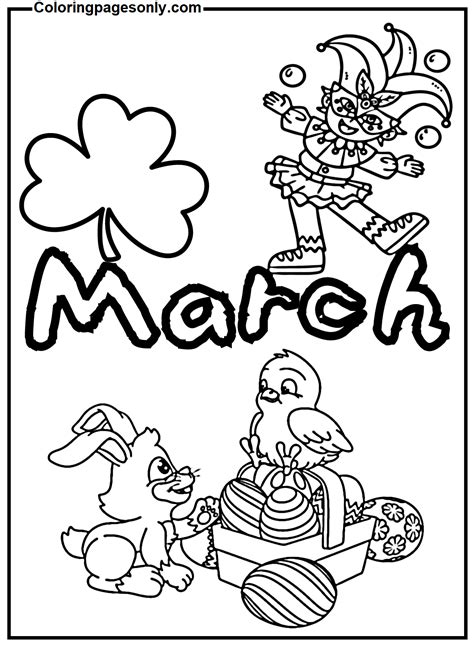 march coloring page  printable coloring pages
