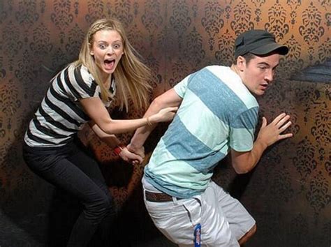 photos people caught on camera at their scariest in a haunted house