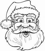 Coloring Christmas Santa Kids Pages Claus Clip Face sketch template