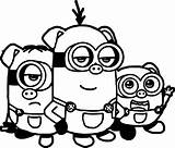 Minions Wecoloringpage Pigs sketch template