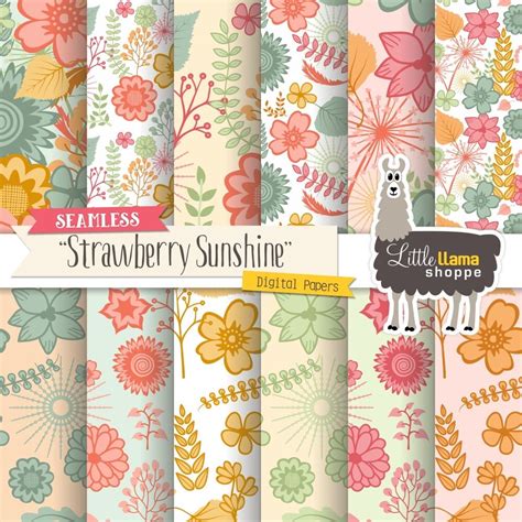 floral digital papers seamless floral digital backgrounds