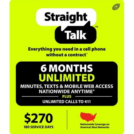straight talk  months unlimited service card walmartcom