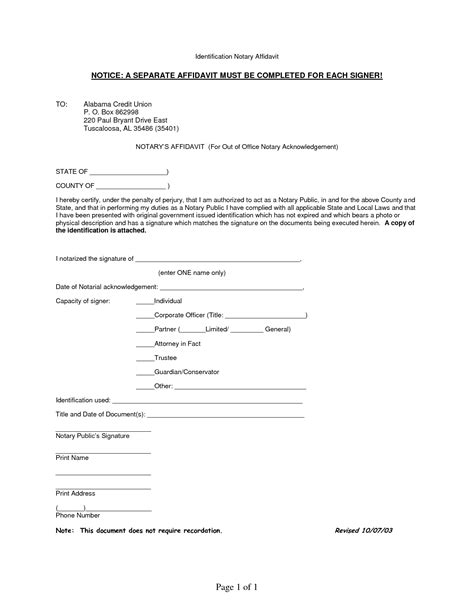 Sample Notary Affidavit Form Universal Network Gambaran