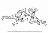Captain America Civil War Draw Vs Ironman Drawing Step Drawingtutorials101 Tutorial Sci Fi sketch template