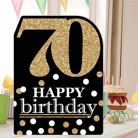Adult 70th Birthday Gold Happy Birthday Giant Greeting