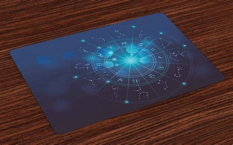 astrology placemats set   fortune telling birth chart zodiac signs