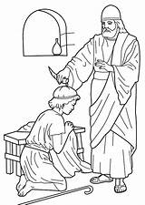Davi Rei Recebendo Batismo sketch template