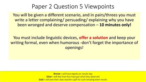 paper  question  letter gcse english language paper
