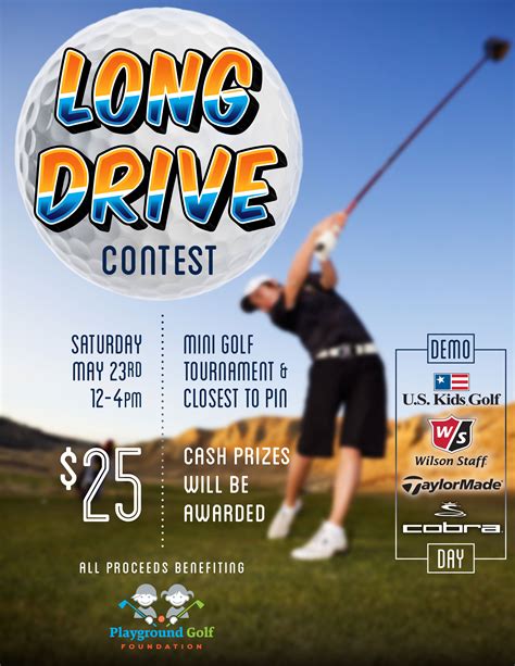 long drive contest playground golf foundation