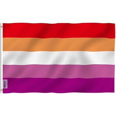 Anley Fly Breeze 3x5 Feet Sunset Lesbian Pride Flag Vivid Color And