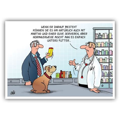 Erinnerungskarten Tierarztpraxis – Cartoon Von Uli Stein Lustige