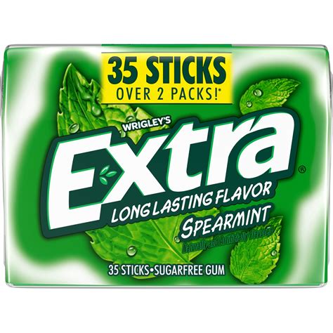 extra gum peppermint sugar  chewing gum  stick
