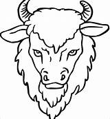 Buffalo Coloring Head Drawing Pages Clipart Outline Yak Bison Face Kids Printable Drawings Color Animals Horns African Template Clipartmag Paintingvalley sketch template