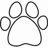 Paw Outline Cougar Print Clip sketch template