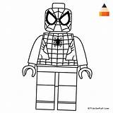 Spiderman Lego Draw Coloring Para Colorir Drawing Spider Pages Kids Man Marvel Aranha Homem Cartoon Mini Colouring Print Drawings Avengers sketch template