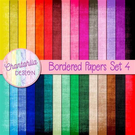 bordered papers set  chantahlia design